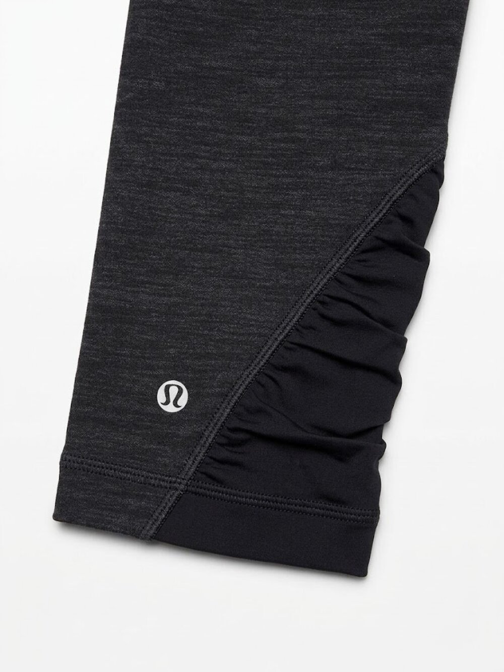 Lululemon Gather & Crow Crop Leggings - Space Dye Grey/Black - Size 6 - Picture 3 of 6